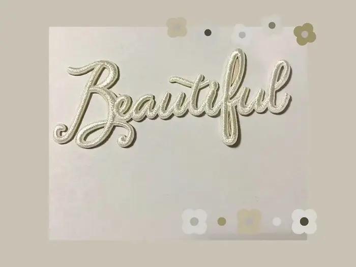 Patchs brodés autocollants avec lettres anglaises pour vêtements, appliques décoratives, rayures pou