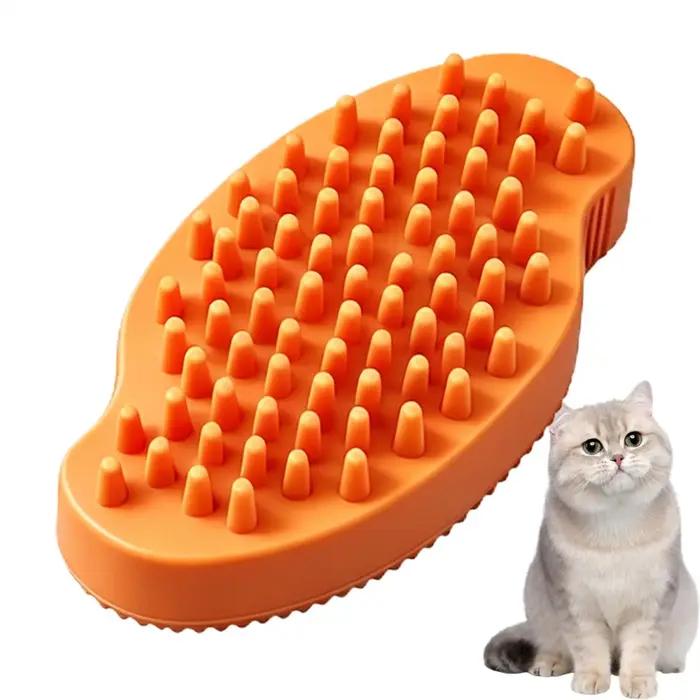 Brosse de bain pour chien avec poignée antidérapante