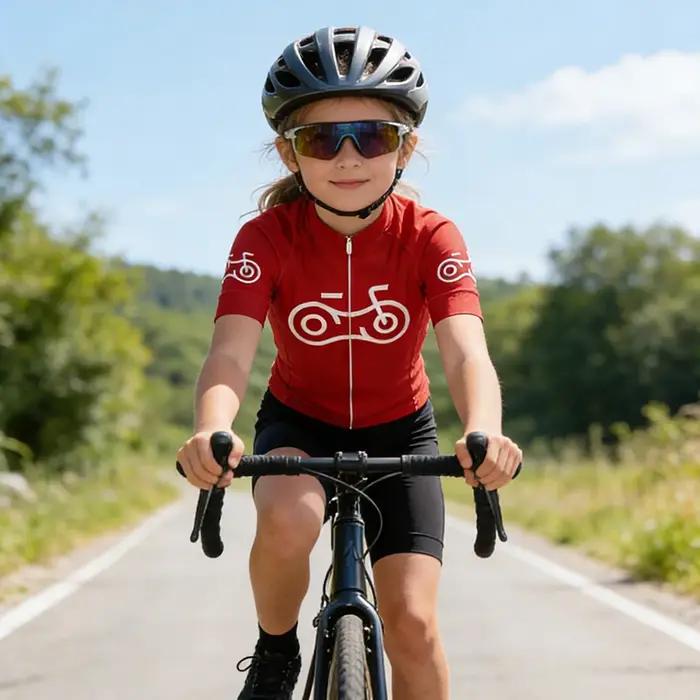 CINESSD – maillot de cyclisme pour enfants, haut de vélo de route pour filles, vêtements de cyclisme respirants pour enfants, vêtements de cyclisme en plein air pour enfants