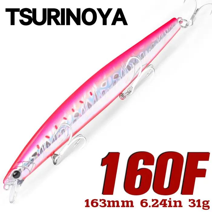 TSURINOYA 160F leurre de pêche méné flottant STINGER 163mm 31g longue coulée artificielle bar eau sa