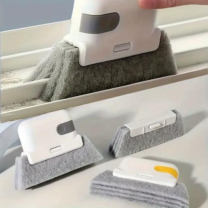 Brosse de nettoyage multifonctionnelle amovible pour fenêtres, rainures de rebords, interstices d'armoires et coins difficiles d'accès, outils de nettoyage ménagers