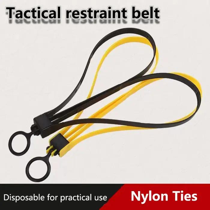 Menottes factices câble plastique jaune - Accessoire décoratif tactique TMC sport