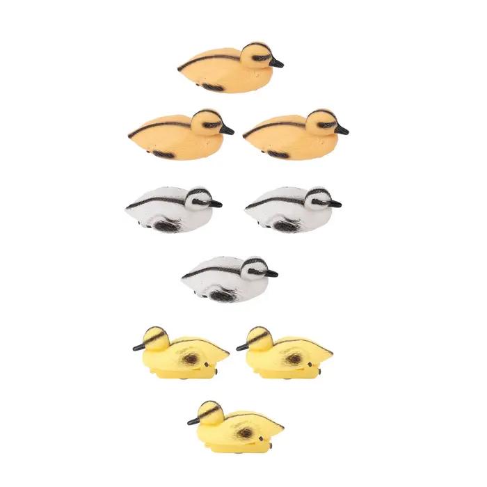 Ornement d'étang de canard en plastique flottant, 3 pièces, pour jardin, piscine, décoration aquatique, couleur grise foncée, rose ou vert armée