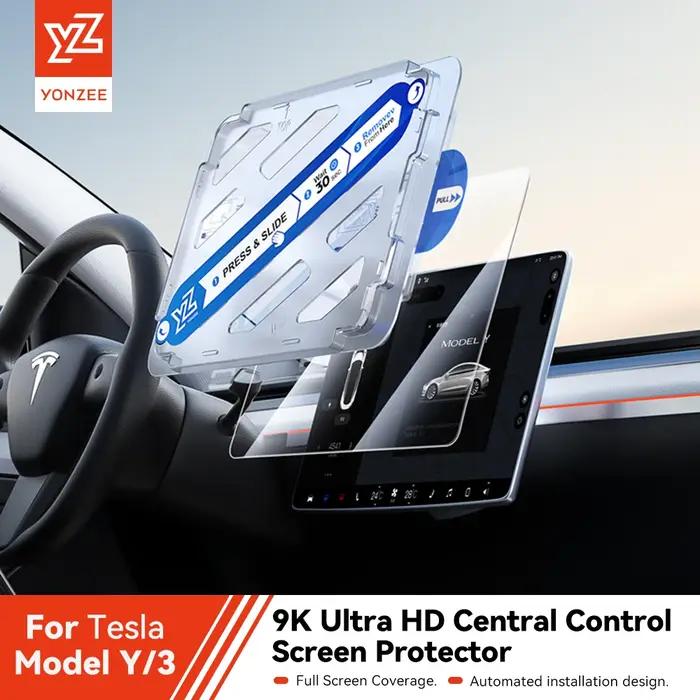 Protecteur d'écran en verre trempé YZ pour Console centrale Tesla modèle 3 Y, Film HD Anti-éblouisse