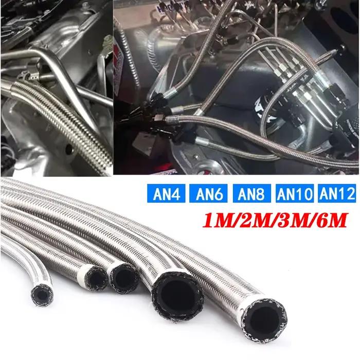 1m 3m 6m AN4 AN6 AN8 AN10 AN12 AN16 frein tressé en acier inoxydable gazole tuyau de conduite de car