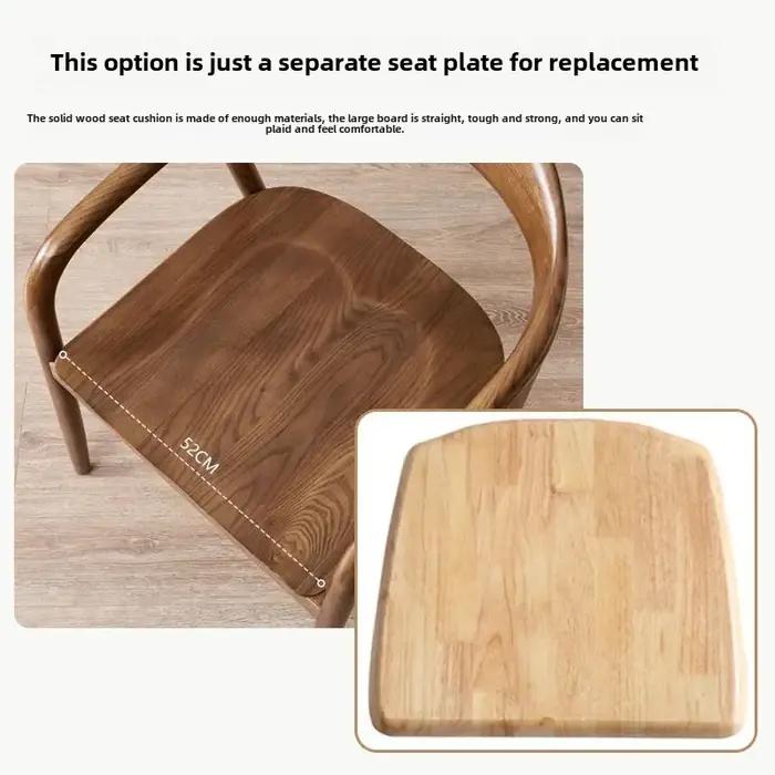 Chaises de table à manger avec dossier en bois massif, chaise de salle à manger de loisirs, luxe abo