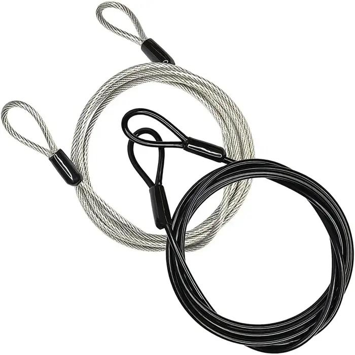 Serrure de câble de sécurité de voyage longue de 100CM/3,3 pieds, serrure de bagage de câble de sécu