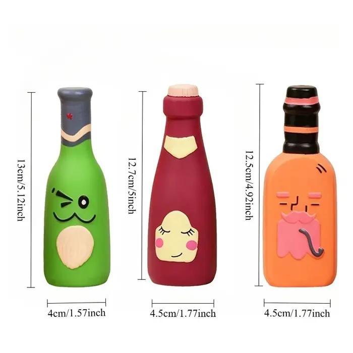 Jouet à mâcher interactif pour chien en forme de bouteille de vin simulée