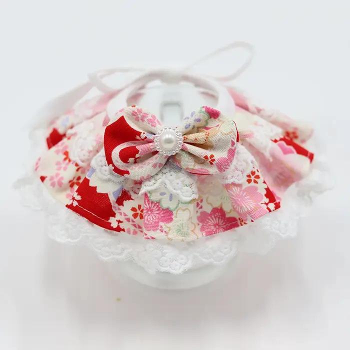 Bandana réglable en coton de Style japonais pour chien