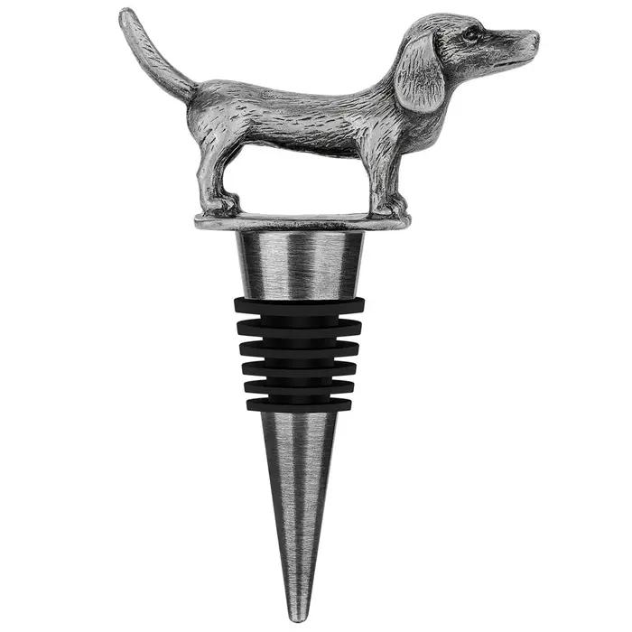 Bouchon de bouteille de vin teckel chien décoration vin cadeau pour les amateurs