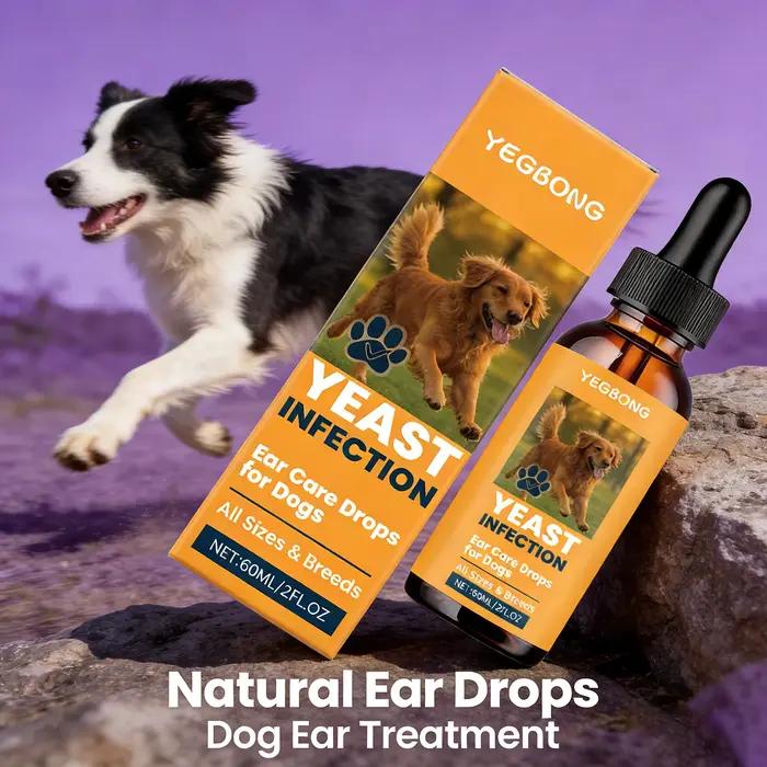 Gouttes auriculaires Yegbong pour chiens – Nettoyant auriculaire pour animaux de compagnie
