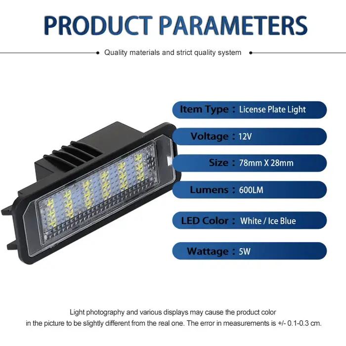 Feux de plaque d'immatriculation Led pour voiture