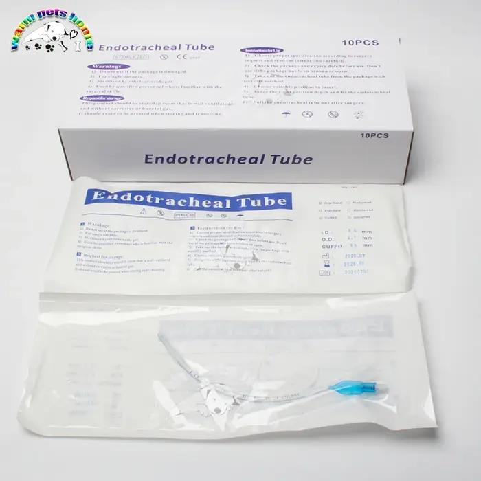 Tube trachéal tube endotrachéal vétérinaire avec manchette fournitures vétérinaires stériles jetable