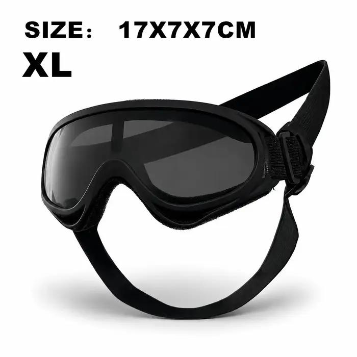 Lunettes de protection réglables noires pour chien