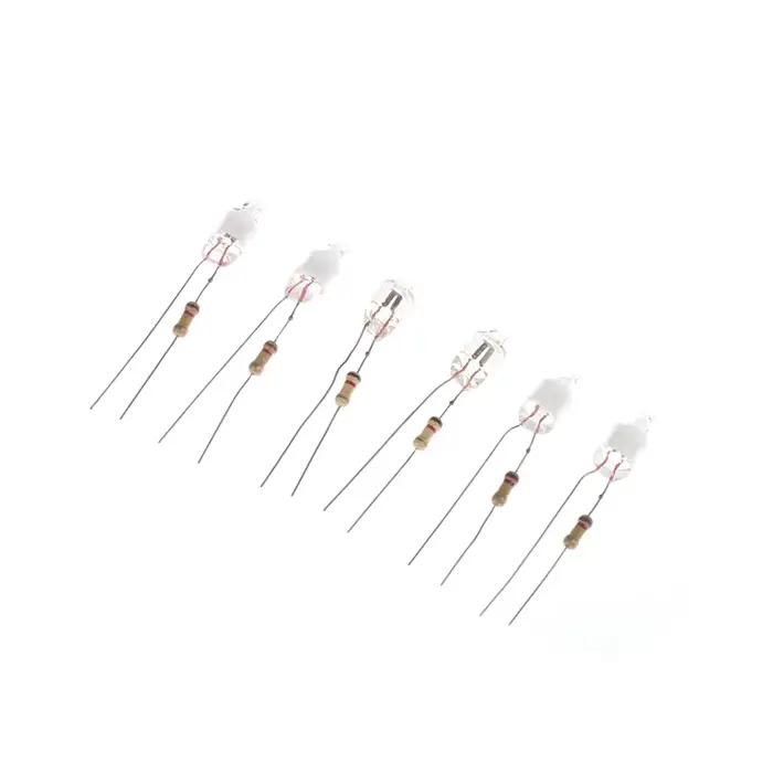 10 pièces indicateur néon vert rouge bleu signes 6mm lampe au néon lueur 2 fil de cuivre 6X13mm ampo