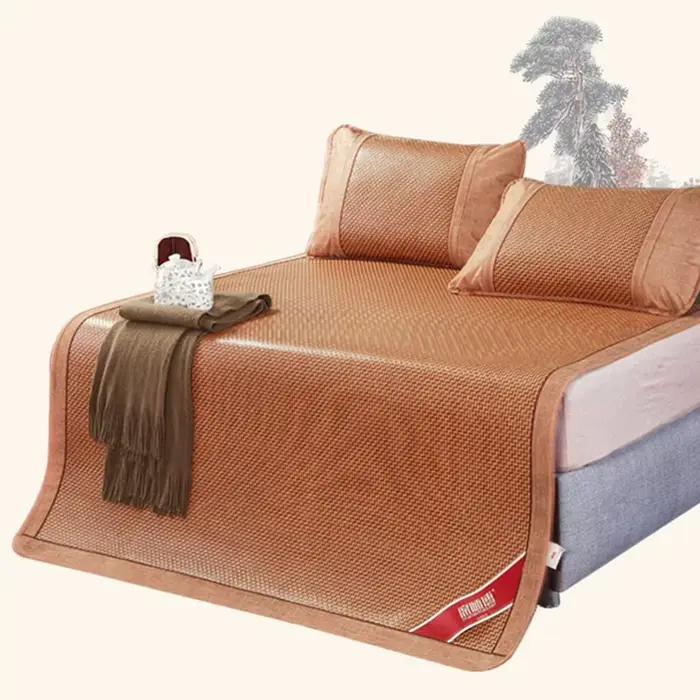 Matelas pliable double face contre les virus du rotin naturel, matelas frais pour la glace, les viru