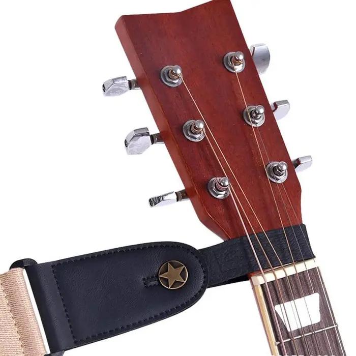 Corde de liaison de cou de guitare, matériau PU, sangle de guitare Folk pour ukulélé, basse, accessoires d'instruments de guitare conventionnels