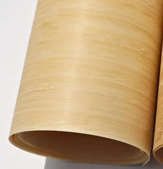 Panneau décoratif de guitare en placage de bois de peau de bambou carbonisé de couleur naturelle L:2