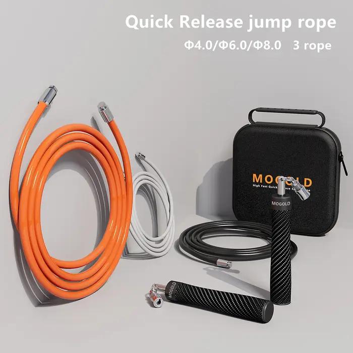 Corde à sauter professionnelle MOGOLD alliage d'aluminium corde de saut de poids corde segmentée entraînement cardiovascuaire crossfit musculation homme