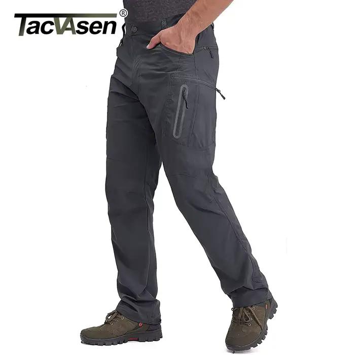 Pantalon pêche chasse été léger TACVASEN séchage rapide nylon randonnée cargo travail décontracté multi-poches