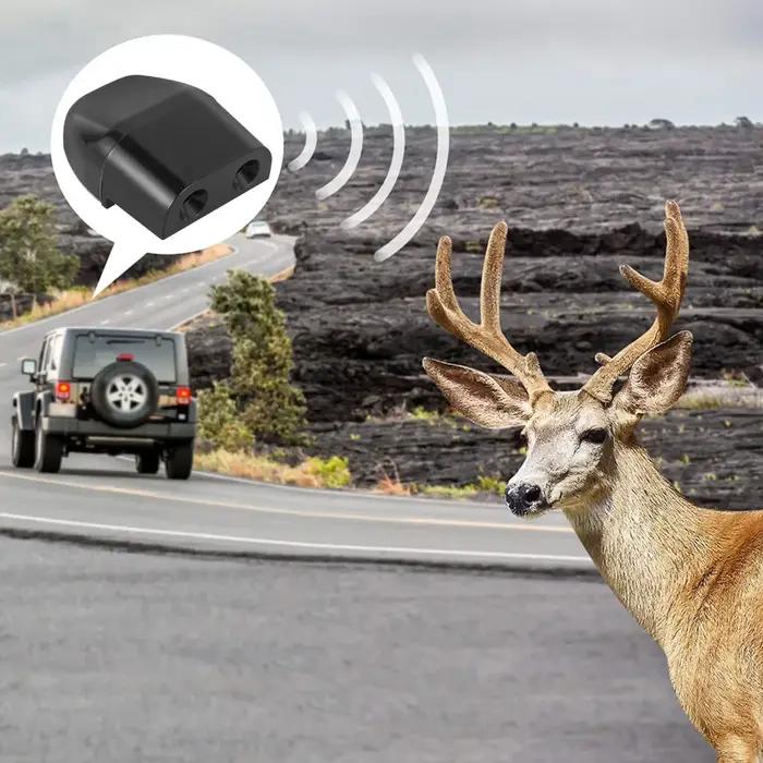 4 sifflets d'avertissement cerf portables - Répulsif animaux mini pour voiture résistant aux intempéries
