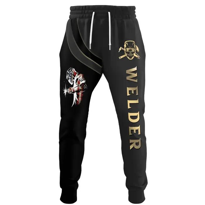 Pantalon de soudeur personnalisé homme, décontracté, drap fin, polyester élasthanne, plissé, automne, occasions quotidiennes et cadeaux spéciaux