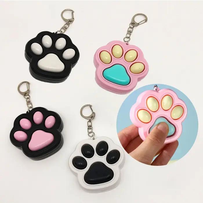 Porte-Clés en Forme de Griffe de Chat, Jouet de Décompression, Pendentif Mignon pour Couple, Sac de