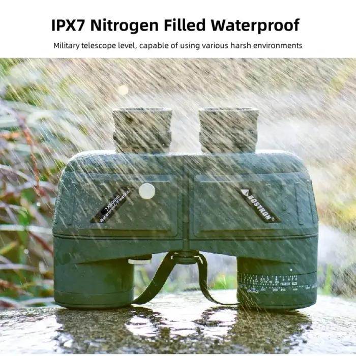 Jumelles puissantes 7x50 étanche militaire Marine Camping chasse flottant Bak4 prisme télescope Vision nocturne télémètre