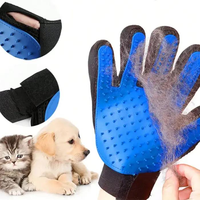 1 pièces gant de toilettage pour animaux de compagnie brosse pour chiens et chats fourrure