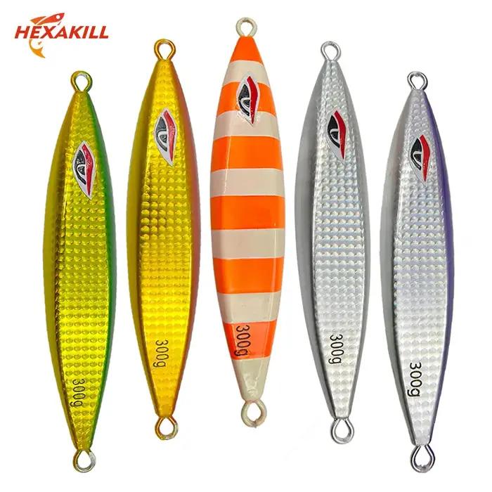 Leurre métallique HEXAKILL 300g 400g 500g avec yeux à vie pour pêche en haute mer et jigging vertical occasions spéciales