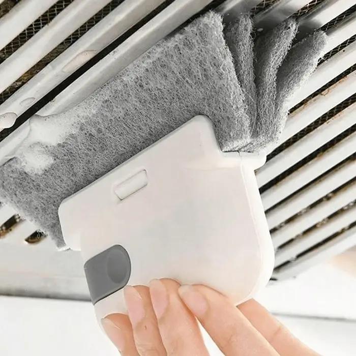Brosse de nettoyage multifonctionnelle amovible pour nettoyer les fenêtres, les rainures de fenêtre, les placards et autres recoins de la maison occasionnellement