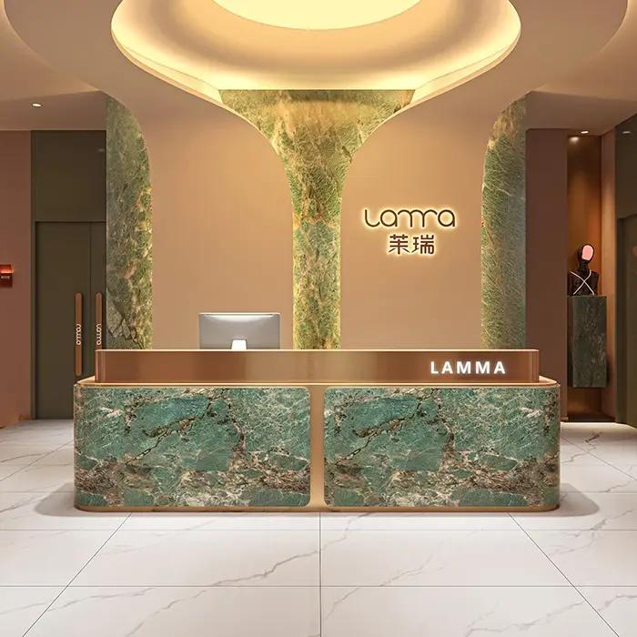 Bureaux de réception esthétiques personnalisés, modernes, simples, élégants, tendance, meubles commerciaux uniques et créatifs