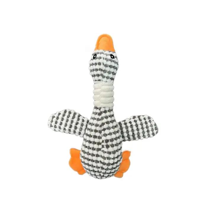 Jouets en peluche amusants en forme de canard et de chien, jouet sonore pour chiot, jouet à mâcher en forme d'oie sauvage pour chiens de petite, moyenne et grande taille, pour le nettoyage des dents