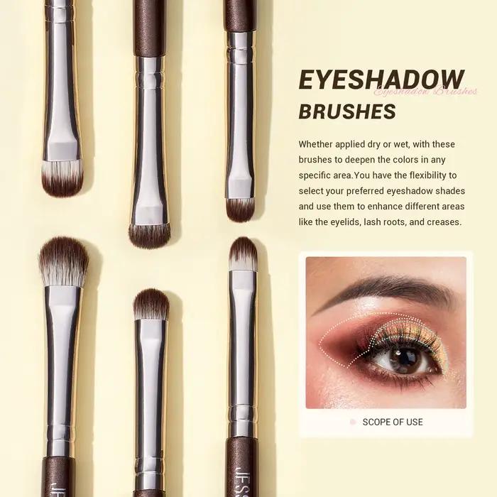 Jessup – ensemble de pinceaux de maquillage pour les yeux, professionnels, 15 pièces, pour fard à pa
