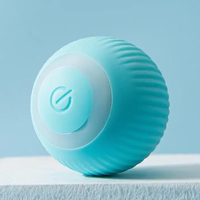 Balle roulante intelligente rechargeable silicone pour chat jeu intérieur auto-mouvant obstacle évitant jouet pour animaux de compagnie occasions spéciales