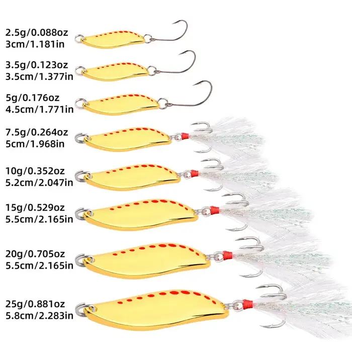 4 pièces métal Vib sangsue Spinners cuillère leurres 2.5g-25g appât artificiel Pesca leurre de pêche