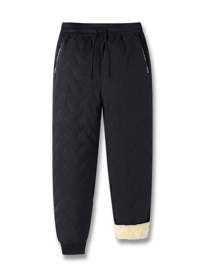 Vêtements de survêtement d'hiver hommes en peluche polaire épaisse pantalon de survêtement imperméab