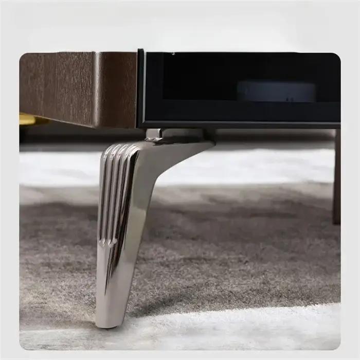 Pieds de Meubles en Métal de 15/18cm, Support Noir et Or de Remplacement pour Canapé, Commode, Table