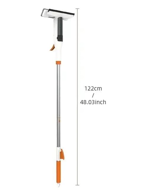 Outil de livres de fenêtre double face, outils de livres de fenêtre avec poignée de récurage de pulvérisation, lave-vitre pour verre, raclette d'extérieur