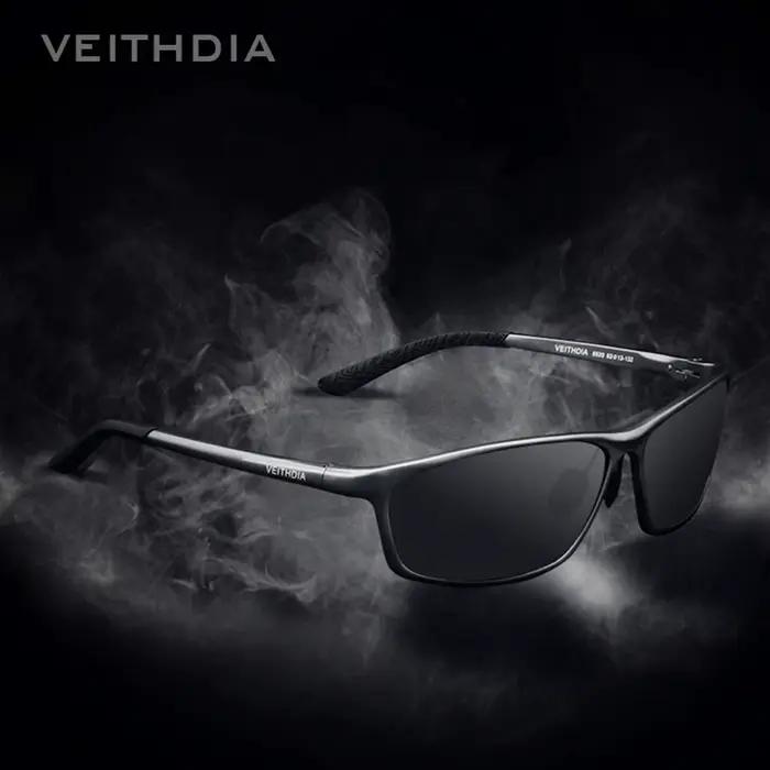 VEITHDIA lunettes de soleil en aluminium hommes polarisées UV400 lentille Sport en plein air conduit