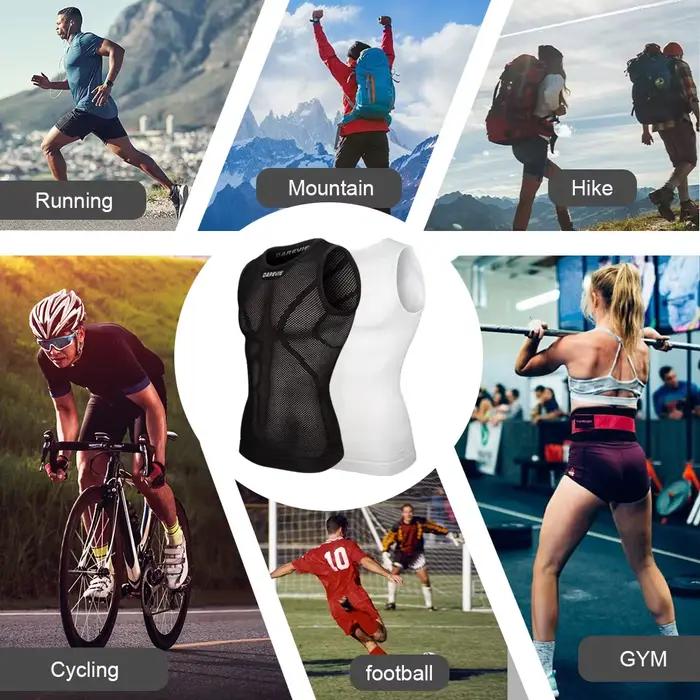 DAREVIE Chemise en résille sans couture pour hommes et femmes, couche de base de cyclisme, absorbant