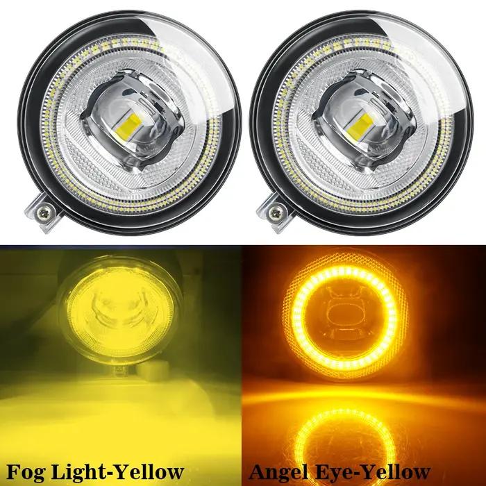 2 X LED ensemble de phares antibrouillard pour Jeep Grand Cherokee 2005 2006 2007 2008 2009 2010 voiture Angel Eye DRL