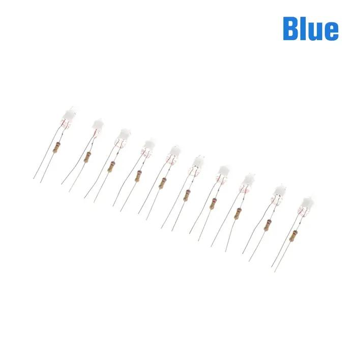 10 pièces indicateur néon vert rouge bleu signes 6mm lampe au