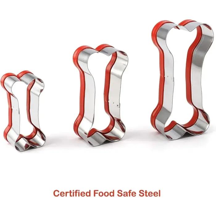 Ensemble emporte-pieces pour os de chien et friandises personnalisables pour animaux de compagnon en plastique rose ou chocolat occasions speciales pâtisserie saine et ludique