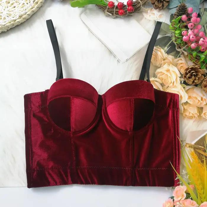 SXTHAENOO hiver multicolore vêtements haut mince femme recadrée Sexy discothèque fête Corset solide