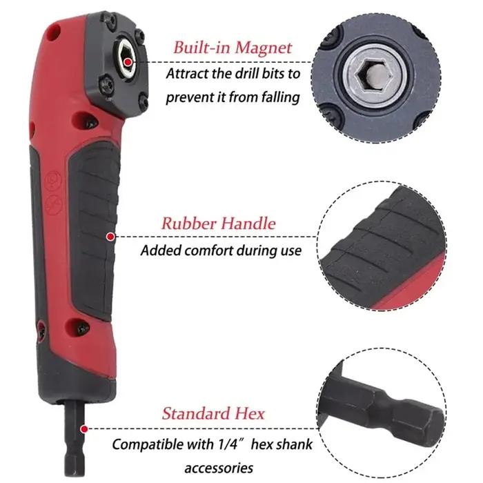 Adaptateur de douille de tournevis à angle droit
