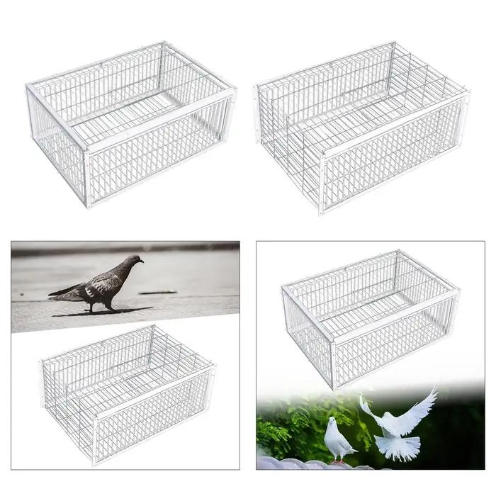 Piège à pigeons pour grands jardins, fournitures pour oiseaux, grand évasion, garages jetables, 15.75 po x 11.81 po x 10.24 po