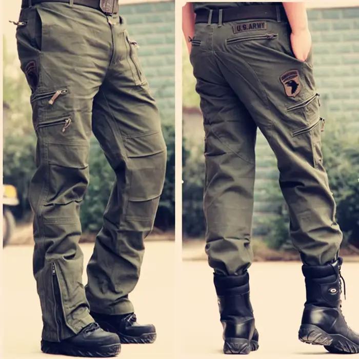 Pantalon cargo tactique homme chasse noir