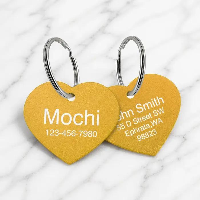【Personnalisé】Plaque d'identification pour chien gravée sur mesure