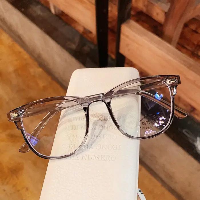 Lunettes de myopie transparentes Anti-lumière bleue pour femmes et hommes, ultralégères, surdimensio
